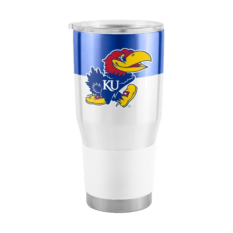 Custom Team Mugs With Photos & Text-Kansas 30oz Colorblock Stainless Steel Tumbler