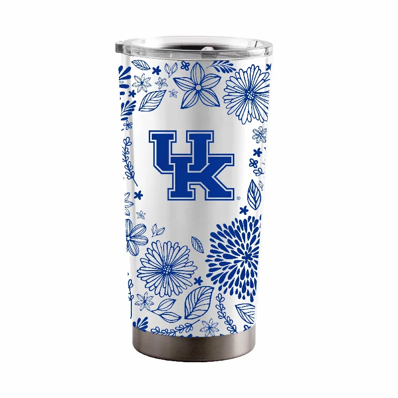 Custom Team Mugs For Group Orders-Kentucky 20oz Botanical Stainless Steel Tumbler