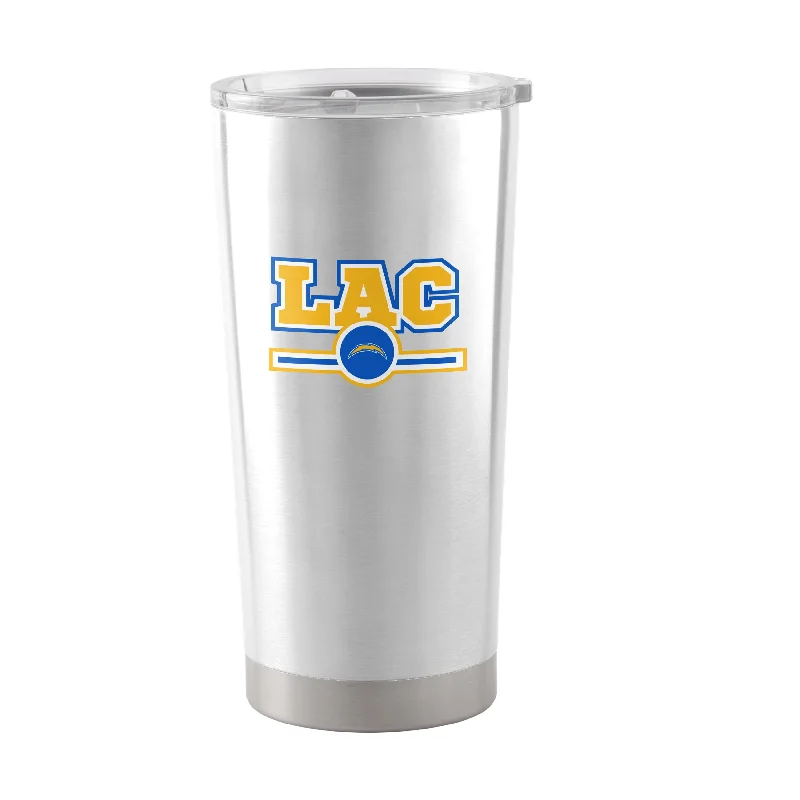 Custom Team Mugs For Gift & Prize Purposes-Los Angeles Chargers Letterman 20 oz Stainless Tumbler