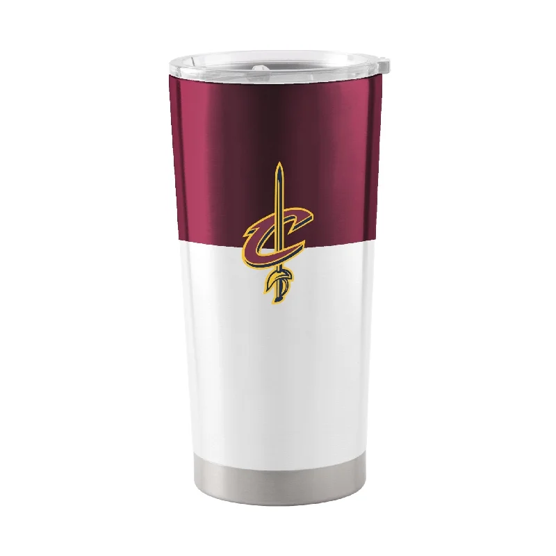 Team Mugs With Special Edition Designs-Cleveland Cavaliers 20oz Colorblock Stainless Steel Tumbler