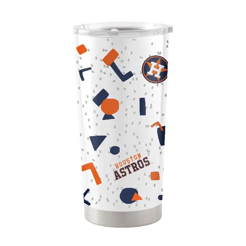 Team Mugs With Custom Text-Houston Astros 20oz Flashback Stainless Steel Tumbler