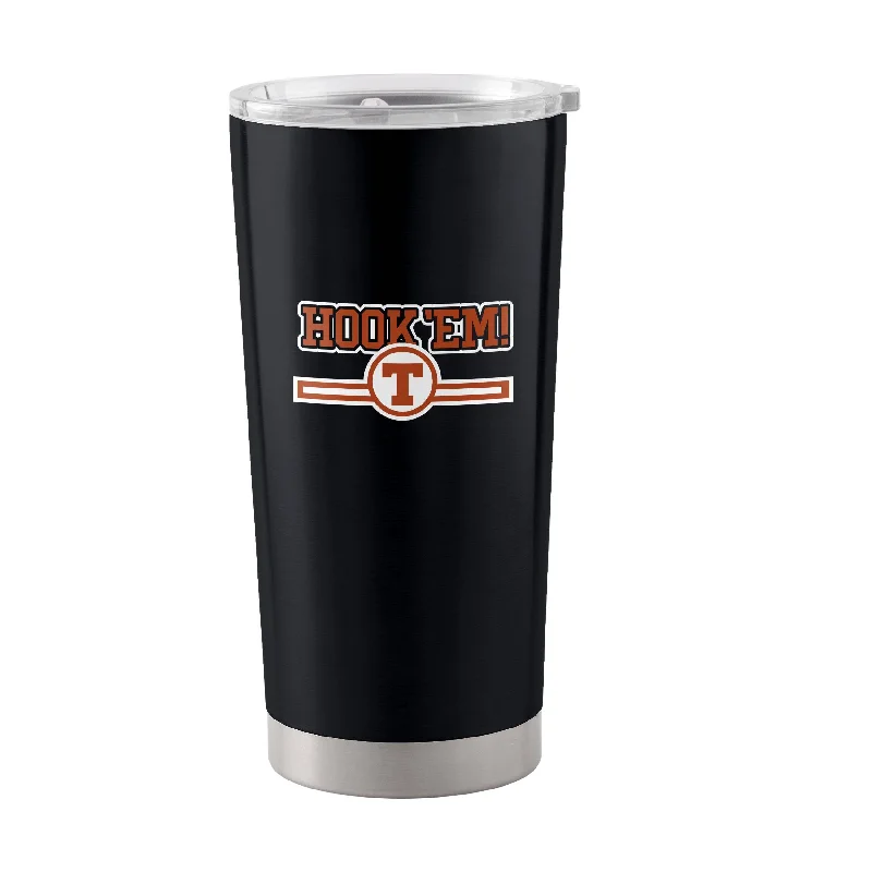 Custom Team Mugs For League Players-Texas 20oz Letterman Stainless Tumbler