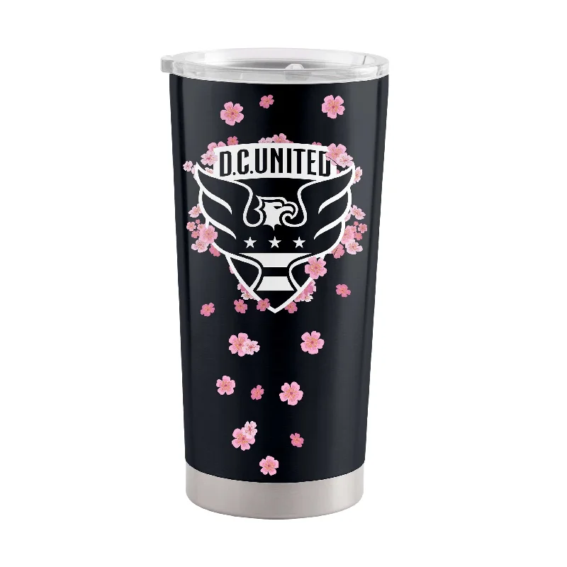 Personalized Team Mugs For Large Events-DC United Cherry Blossom 20oz Stainless Tumbler