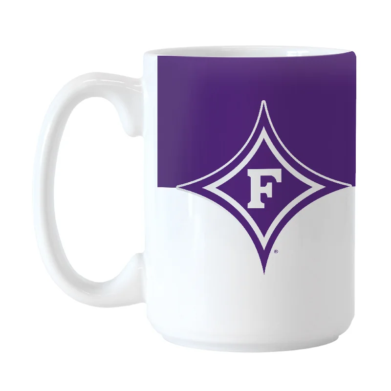 Team Mugs With Special Edition Designs-Furman 15oz Colorblock Sublimated Mug