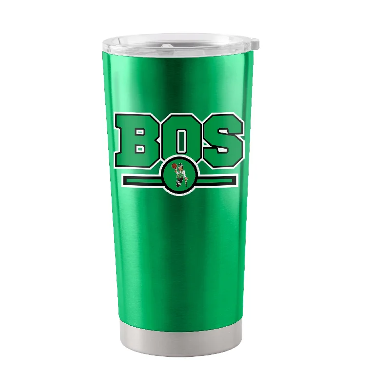 Team Mugs With Custom Team Spirit Designs-Boston Celtics Letterman 20oz Stainless Tumbler