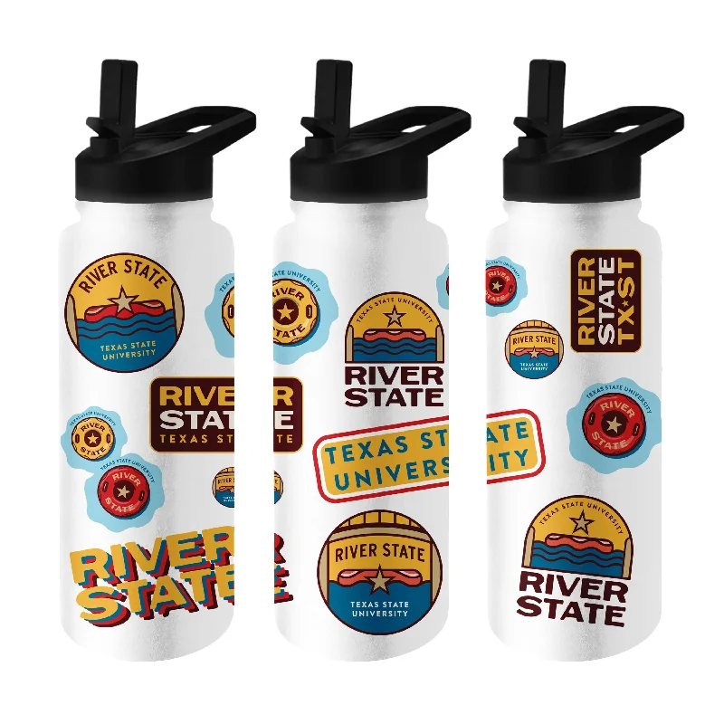 Custom Team Mugs For Group Rewards-Texas State River State 34oz Native Quencher Bottle