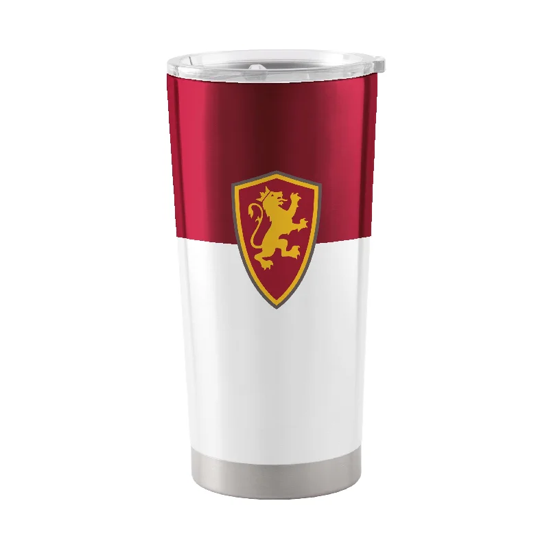 Team Mugs With Custom Graphics For Fans-Flagler College 20oz Colorblock Stainless Tumbler