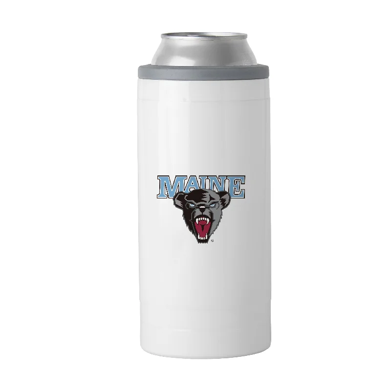 Custom Team Mugs For Fan Base-Maine 12oz Gameday Slim Can Coolie