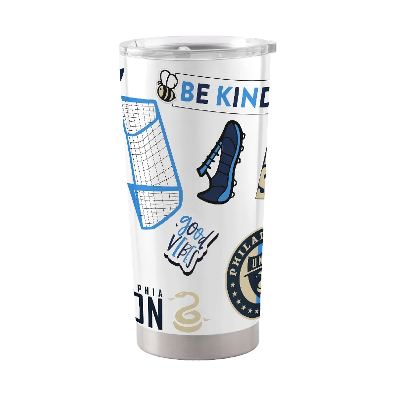 Custom Team Mugs For Employee Recognition-Philadelphia Union 20oz Native Stainless Tumbler