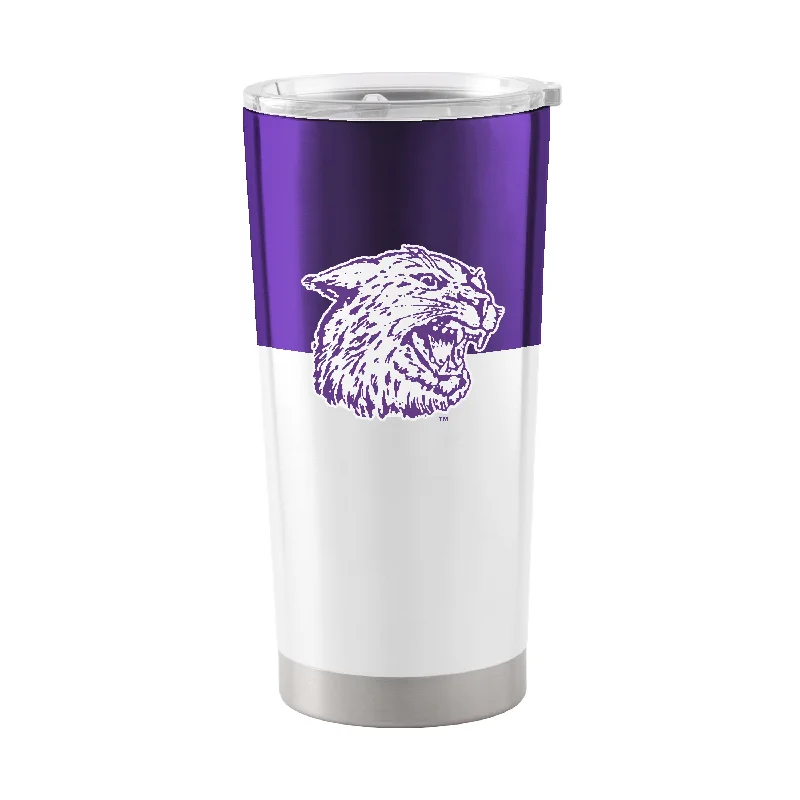 Team Mugs For Tournament Prizes & Gifts-Kansas State 20oz Colorblock Stainless Tumbler