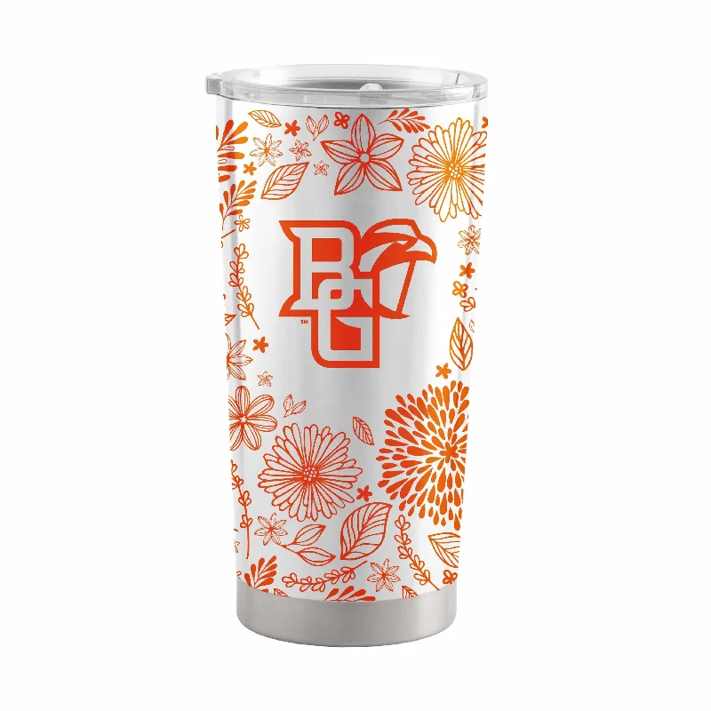 Team Mugs For Family Gatherings-Bowling Green 20oz Botanical Stainless Steel Tumbler