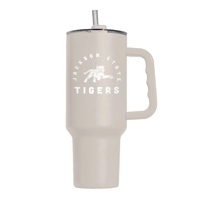 Personalized Team Mugs For Annual Events-Jackson State 40oz Archway Powder Coat Tumbler