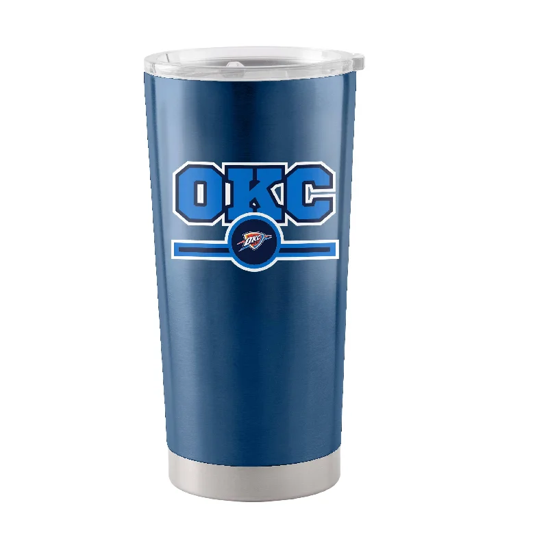 Personalized Team Mugs For Charity Support-Oklahoma City Thunder Letterman 20 oz Stainless Tumbler