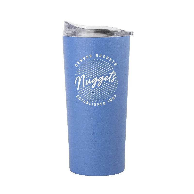 Personalized Team Mugs For Charity Events-Denver Nuggets 20oz Retro Script Arctic Powder Coat Tumbler