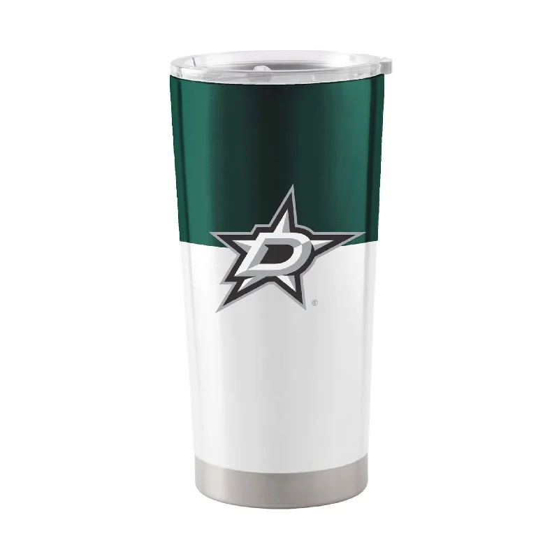 Team Mugs For Personalized Merchandise-Dallas Stars 20oz Colorblock Stainless Tumbler