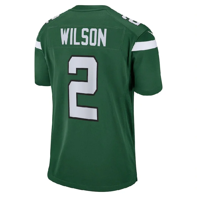 Personalized Rugby Jerseys With Player Photos-NY.Jets #2 Zach Wilson Gotham Green Game Jersey Stitched American Football Jerseys