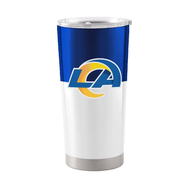 Personalized Team Mugs For Player Gifts-Los Angeles Rams Colorblock 20oz Stainless Tumbler