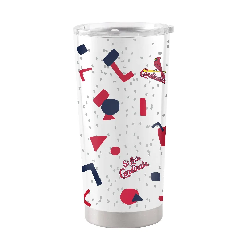 Custom Team Mugs For Group Rewards-St Louis Cardinals 20oz Flashback Stainless Steel Tumbler