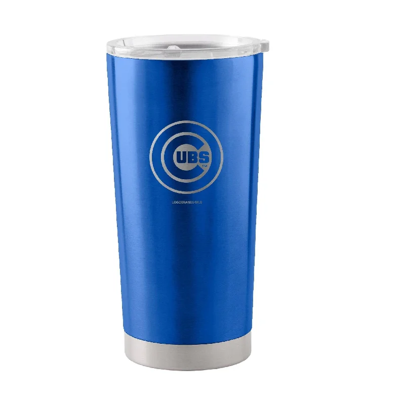 Custom Team Mugs With Exclusive Designs-Chicago Cubs Etch 20oz Stainless Tumbler