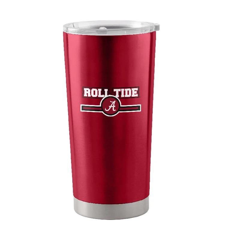 Personalized Team Mugs For Group Celebrations-Alabama 20oz Letterman Stainless Tumbler