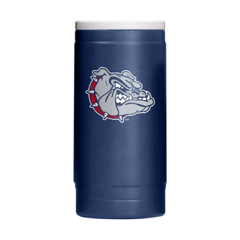 Custom Team Mugs For Group Orders-Gonzaga 12oz Flipside Powder Coat Slim Can Coolie