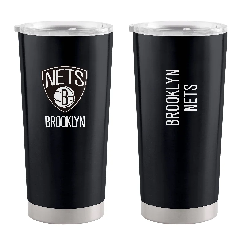 Custom Team Mugs For Gift & Prize Purposes-Brooklyn Nets 20oz Gameday Stainless Steel Tumbler