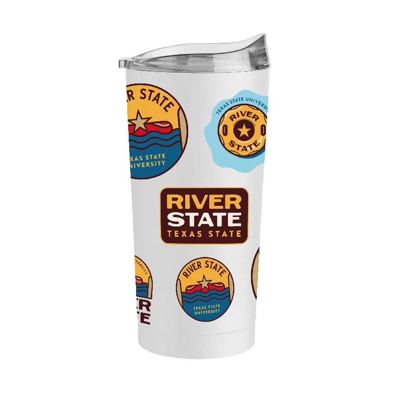 Team Mugs With Custom Design For Leagues-Texas State River 20oz Native Powder Coat Tumbler