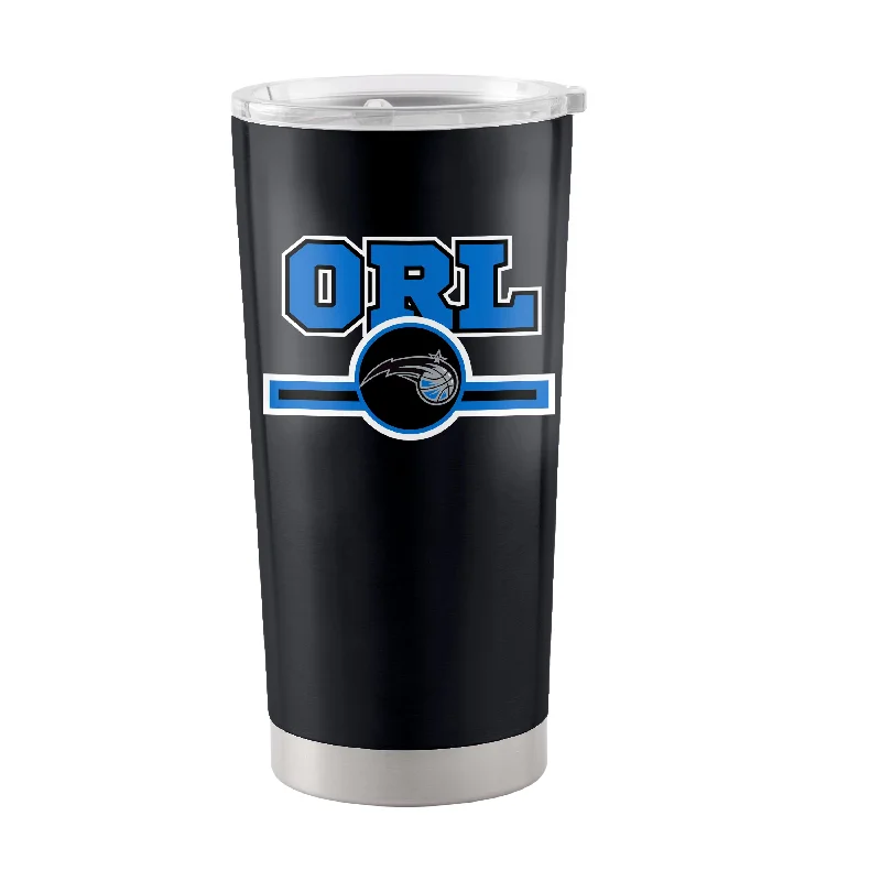 Custom Team Mugs For Team Appreciation-Orlando Magic Letterman 20 oz Stainless Tumbler