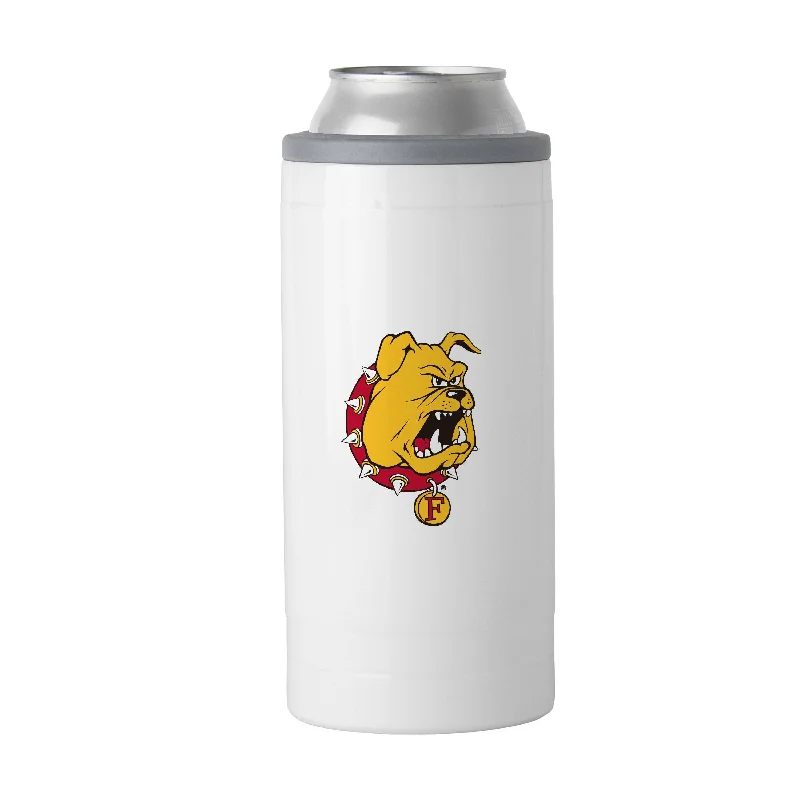 Custom Team Mugs For Employee Appreciation-Ferris State 12oz Gameday Slim Can Coolie