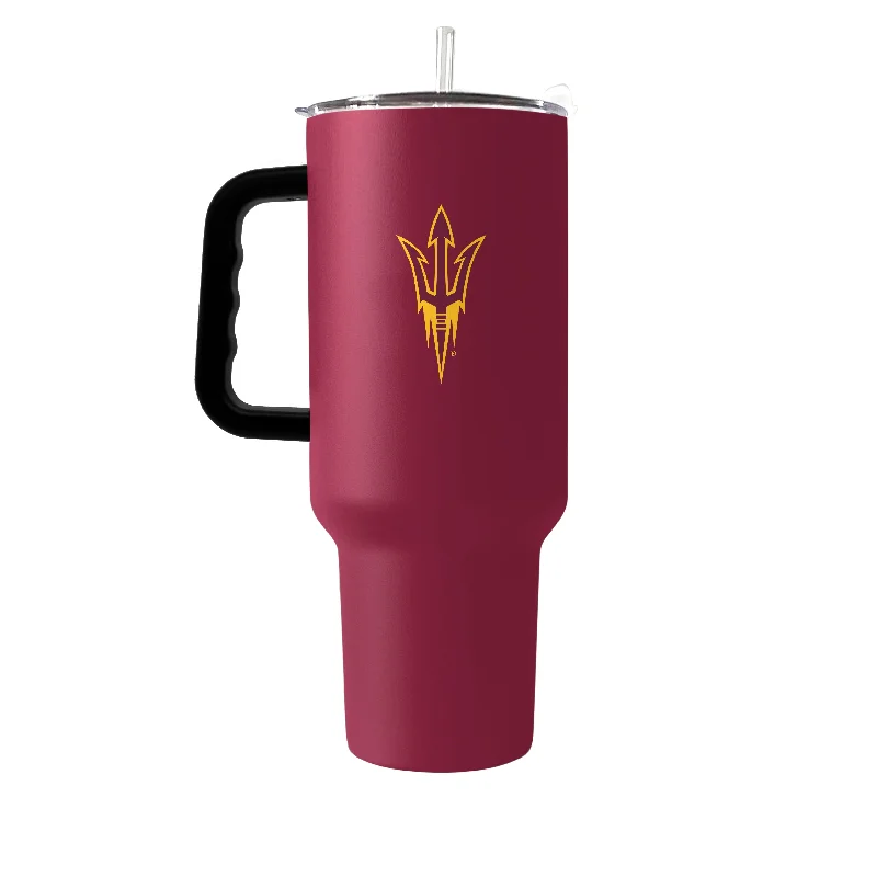 Team Mugs For Event Sponsorship-Arizona State 40oz Flipside Powder Coat Tumbler