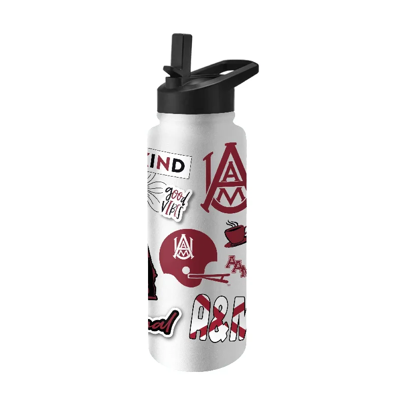 Custom Team Mugs For Corporate Marketing-Alabama A&M 34oz Native Quencher Bottle