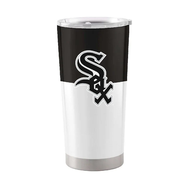 Personalized Team Mugs With Player Numbers-Chicago White Sox 20oz Colorblock Stainless Tumbler