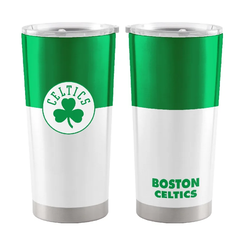 Personalized Team Mugs For Holiday Gifts-Boston Celtics Colorblock 20oz Stainless Tumbler