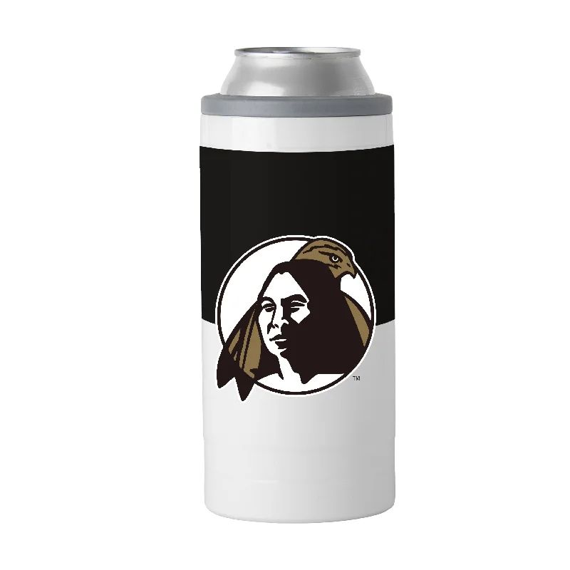 Custom Team Mugs For Team Appreciation-UNC Pembroke 12oz Colorblock Slim Can Coolie