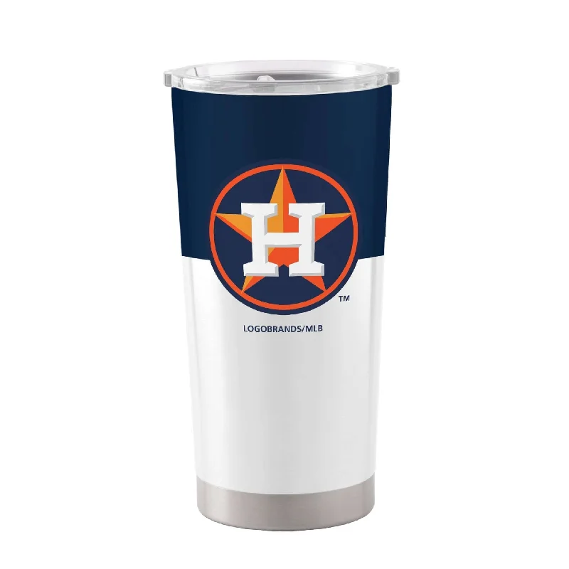 Team Mugs For Corporate Promotions-Houston Astros 20oz Colorblock Stainless Tumbler