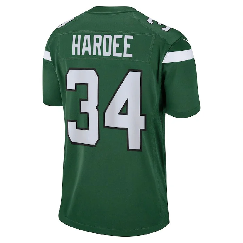 Custom Rugby Jerseys For Fundraising Events-NY.Jets #34 Justin Hardee Gotham Green Game Jersey Stitched American Football Jerseys