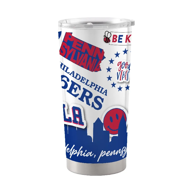 Personalized Team Mugs For Family & Friends-Philadelphia 76ers 20oz Native Stainless Tumbler