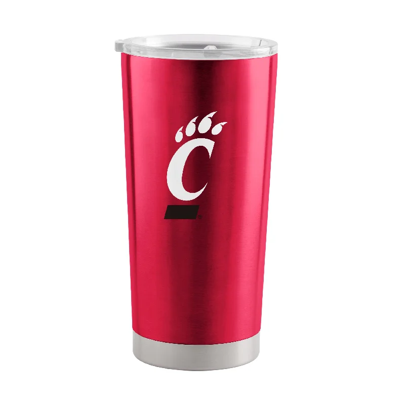 Custom Team Mugs With Photos & Text-Cincinnati 20oz Gameday Red Stainless Steel Tumbler