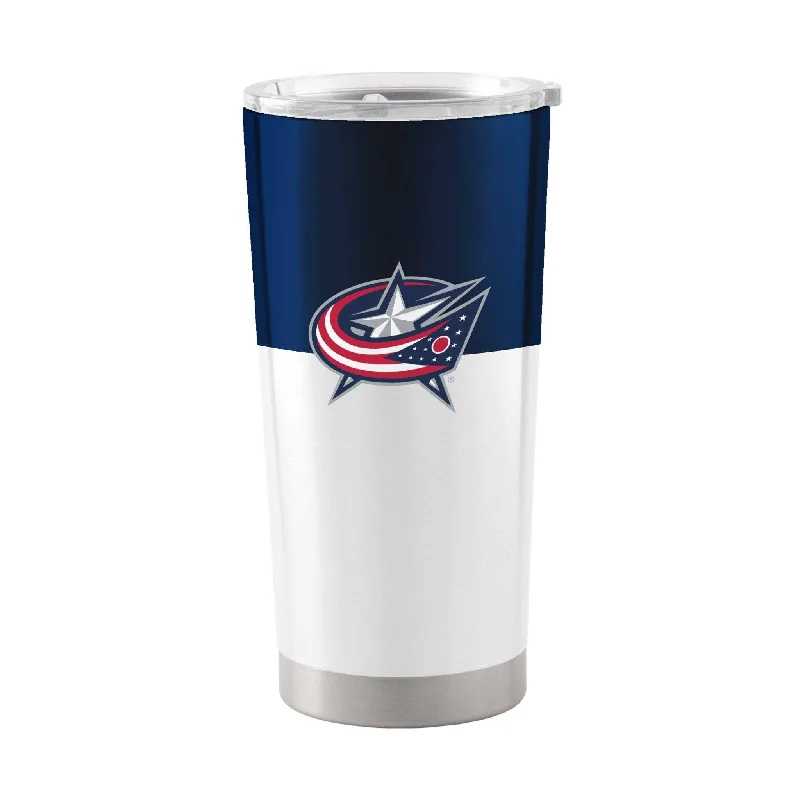 Personalized Team Mugs For Holiday Promotions-Columbus Blue Jackets Colorblock 20oz SS Tumbler with Color Block Graphics