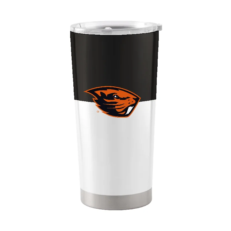 Team Mugs For Gift Giving-Oregon State Colorblock 20oz Stainless Tumbler