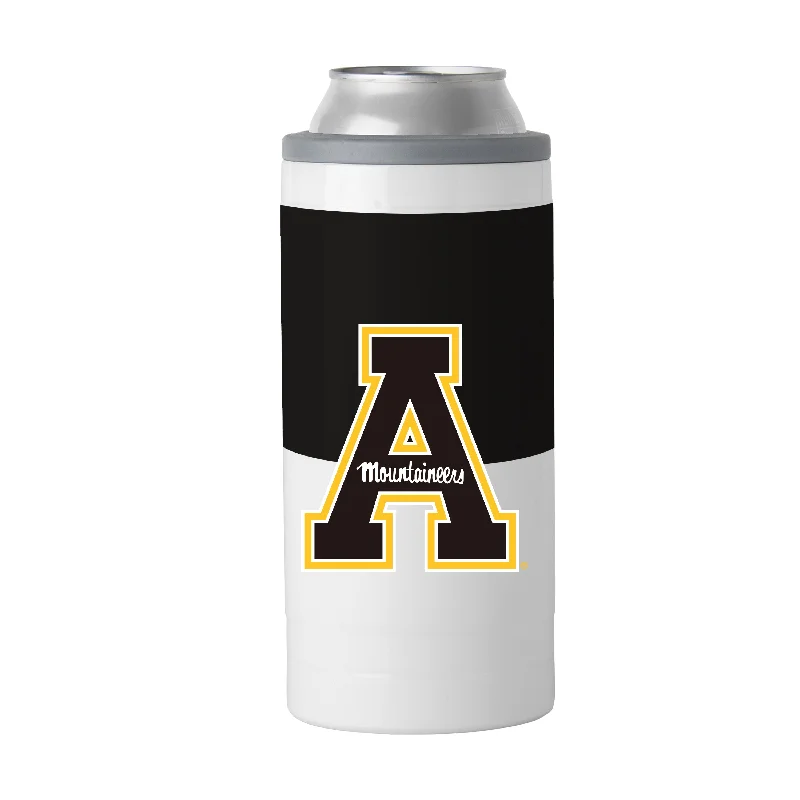 Personalized Team Mugs For Corporate Gifting-Appalachian State 12oz Colorblock Slim Can Coolie