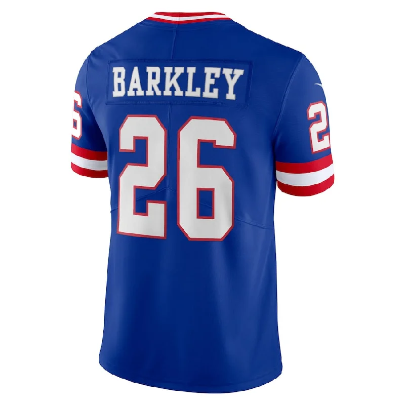 Custom Rugby Jerseys For Special Celebrations-NY.Giants #26 Saquon Barkley Royal Classic Vapor Limited Player Jersey Stitched American Football Jerseys