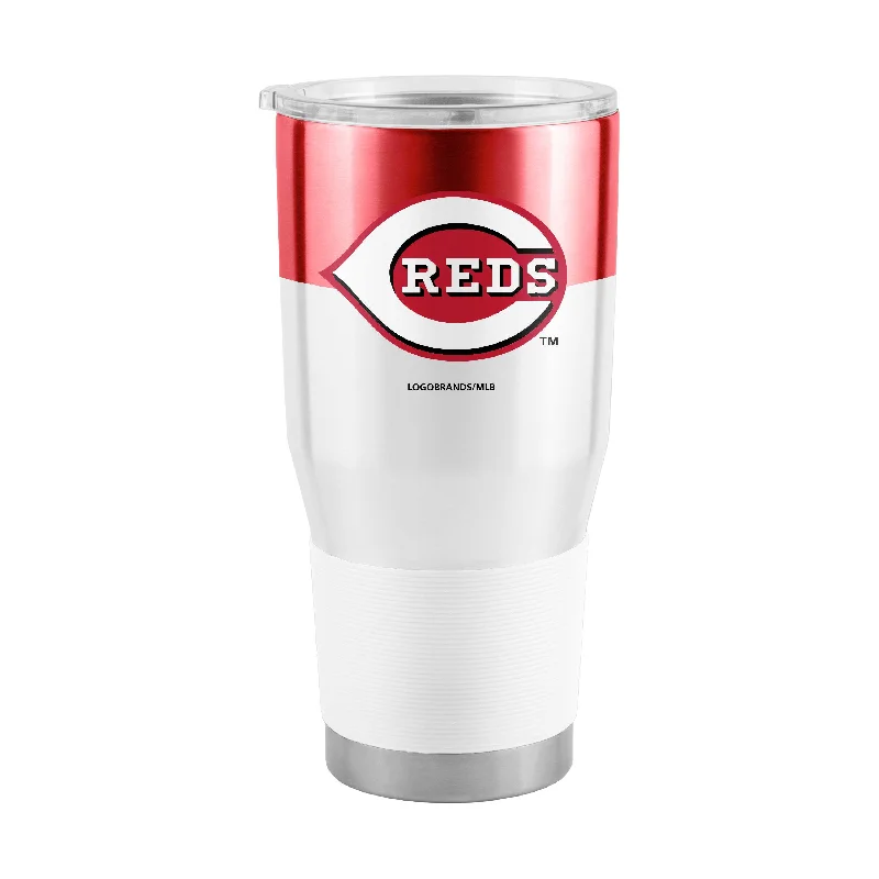 Custom Team Coffee Mugs-Cincinnati Reds 30oz Colorblock Stainless Steel Tumbler