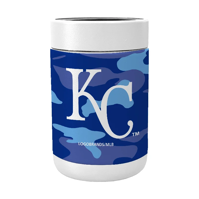 Personalized Team Mugs For Player Gifts-Kansas City Royals Camo Powder Coat Coolie