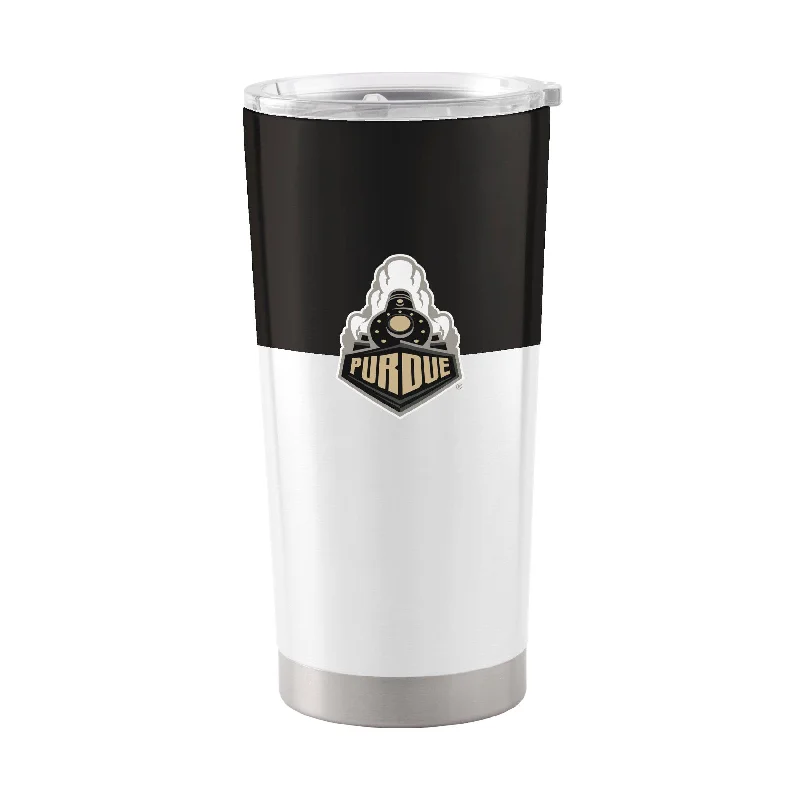 Personalized Team Mugs For Event Sponsorship-Purdue 20oz Colorblock Stainless Tumbler