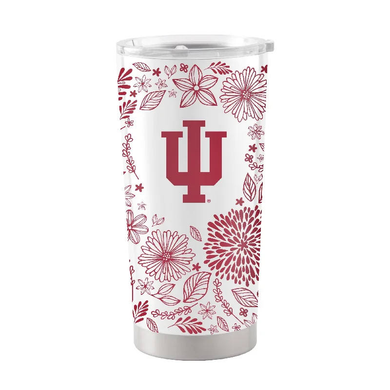 Custom Team Mugs With Inspirational Team Quotes-Indiana 20oz Botanical Stainless Steel Tumbler