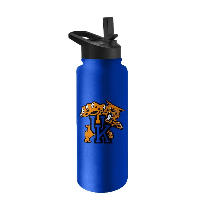 Custom Team Mugs For Memorial Events-Kentucky Wildcat Logo 34oz Logo Quencher Bottle