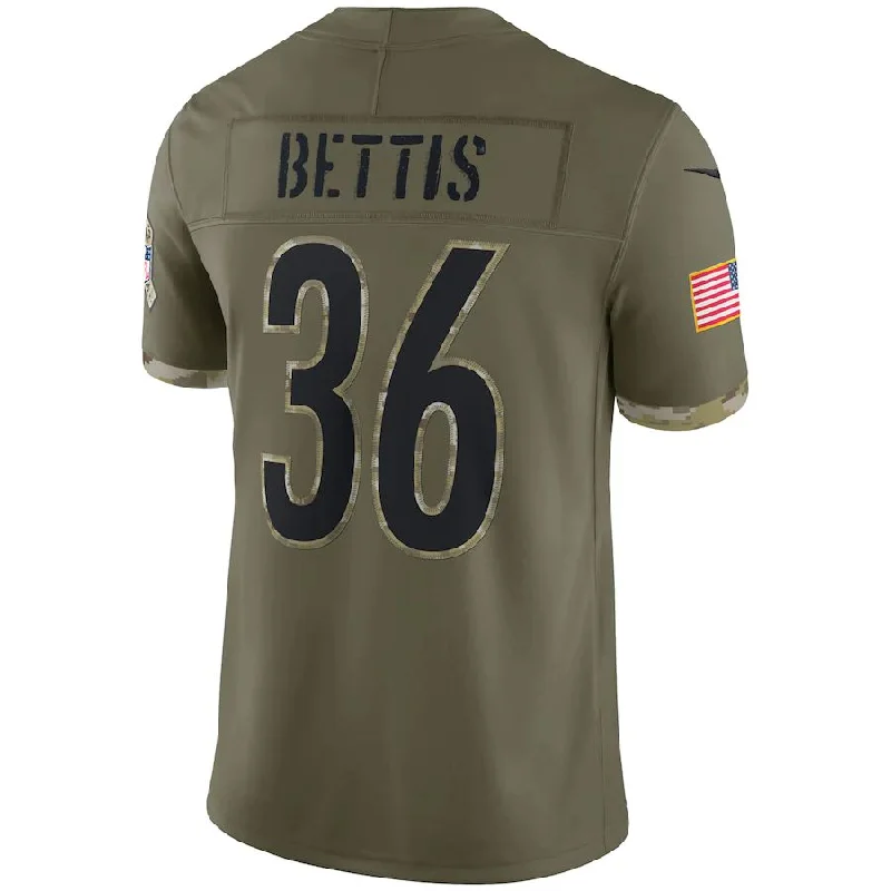 Personalized Rugby Jerseys For Corporate Events-P.Steelers #36 Jerome Bettis Olive 2022 Salute To Service Retired Player Limited Jersey Stitched American Football Jerseys