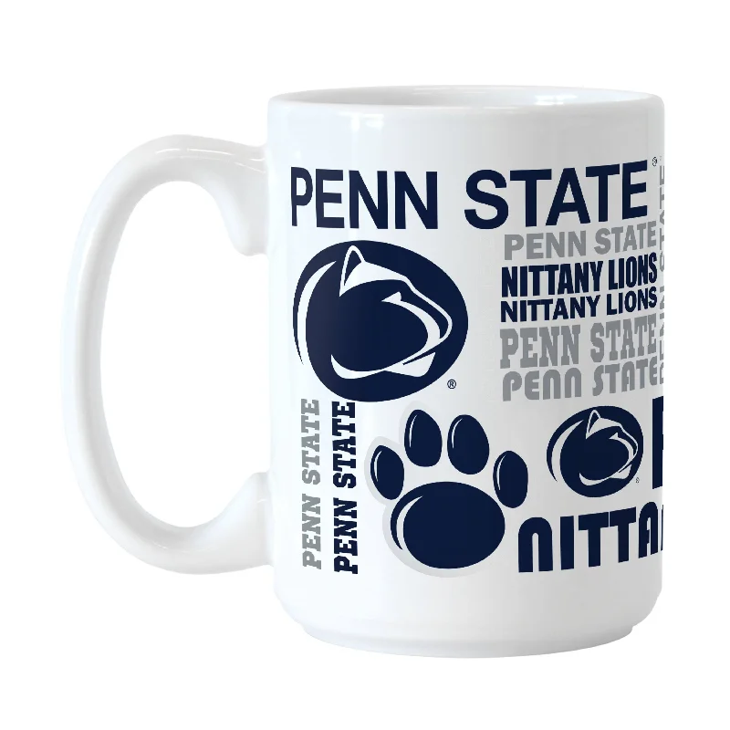 Team Mugs With Custom Graphics-Penn State 15oz Spirit Sublimated Mug