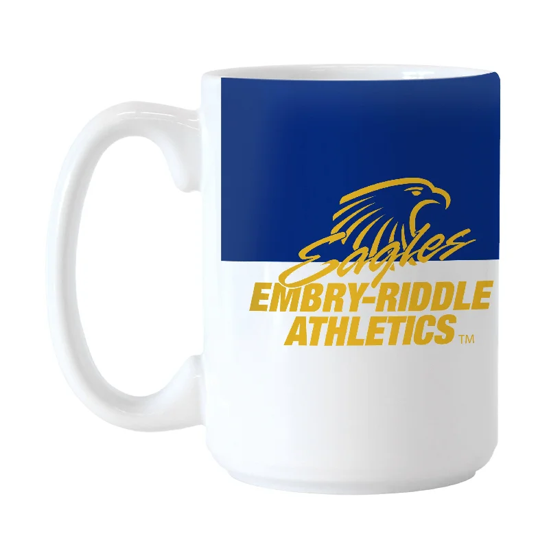 Team Mugs For School & College Competitions-Embry-Riddle Aeronautical - Daytona 15oz Colorblock Sublimated Mug